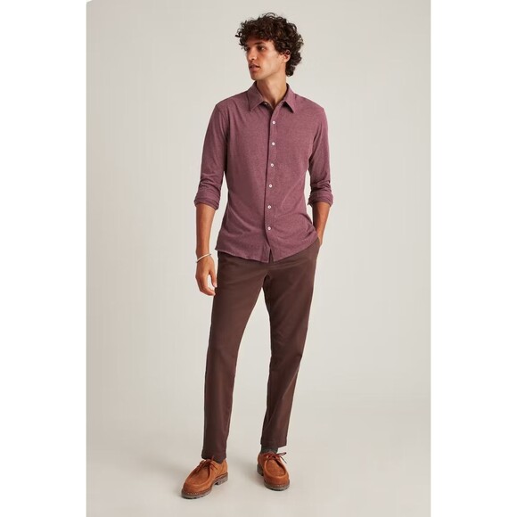 Bonobos Stretch Jersey Everyday Men's Shirt Collared Standard Fit Short M 278284